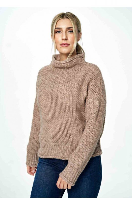 Sweter Damski Model M886 Brown - Figl