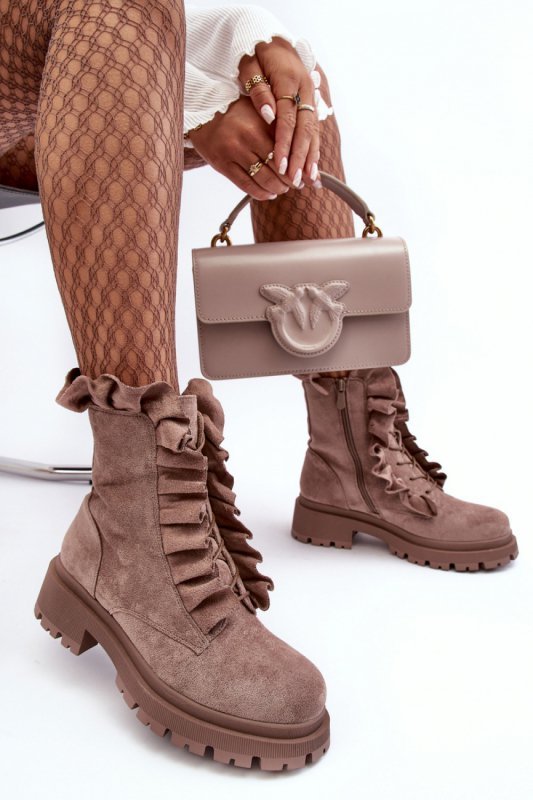 Workery Model Nacelle NS336P Dark Beige Zamsz - Step in style