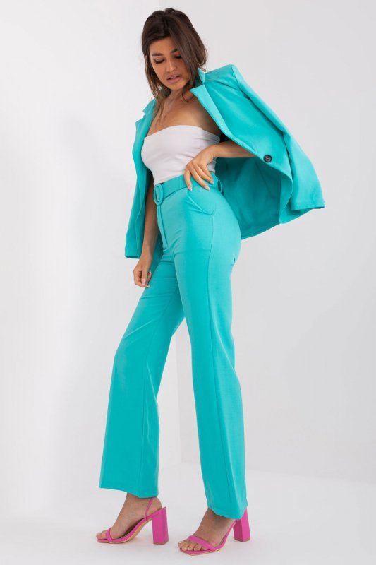 Spodnie Damskie Model DHJ-SP-18737.68 Turkus - Italy Moda