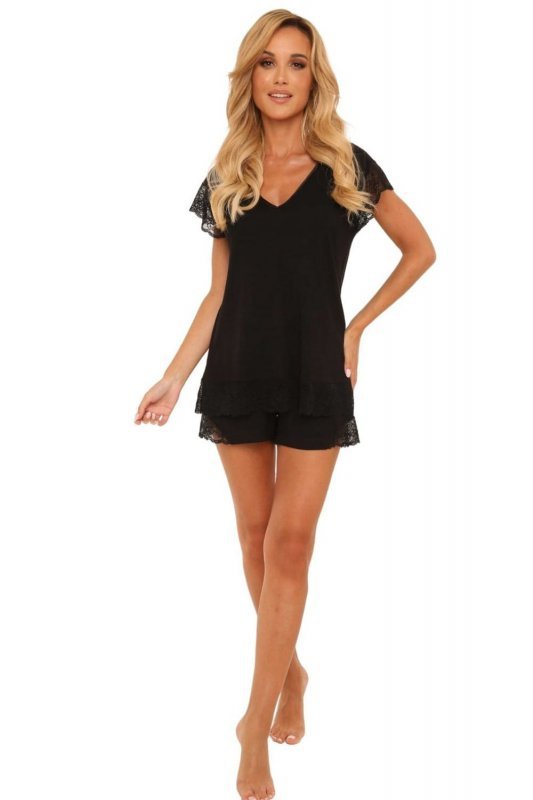 Piżama Damska Model Dagmara 625 Black - De Lafense