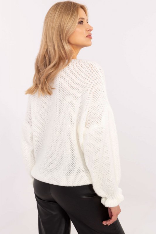 Sweter Damski Model MI-SW-64109.15X Ecru - Italy Moda