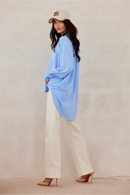 Koszula Damska Model Elisa NIE BLU0192 Blue - Roco Fashion