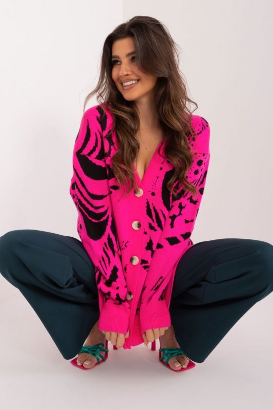 Sweter Damski Model BA-SW-12038.20 Fuksja - Badu