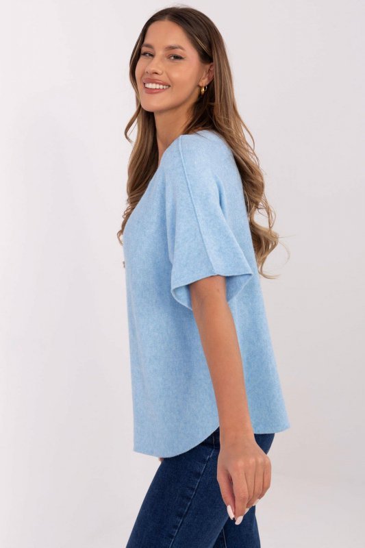 Sweter Damski Model MO-SW-0703.63 Light Blue - Italy Moda