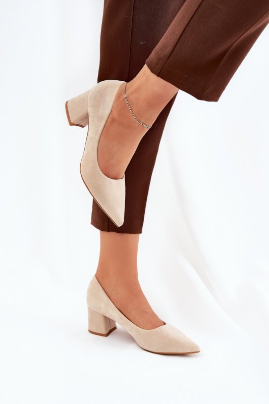 Czółenka Model Merinette KJ-10 Beige - Step in style