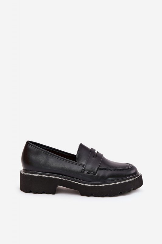 Mokasyny Model Wilamla 100-368 Black Skóra - Step in style