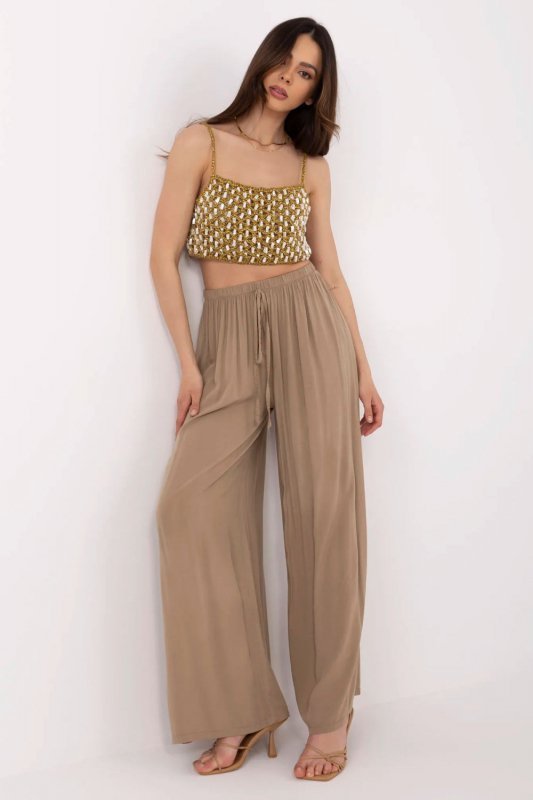 Spodnie Damskie Model MI-SP-25734.78 Camel - Italy Moda