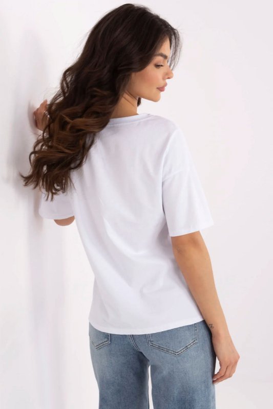 Tshirt Damski Model MI-TS-M3221-1.20P White - Italy Moda