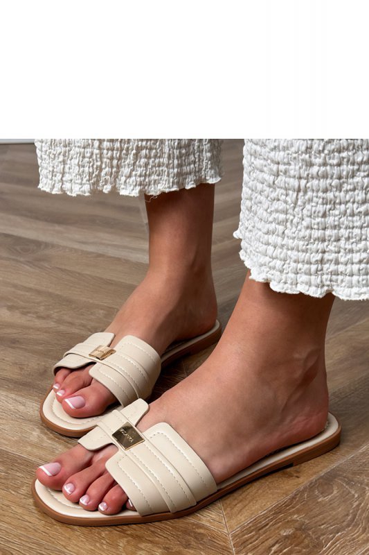 Sandał Klapki Model Lewanda DM453 Beige - PRIMO