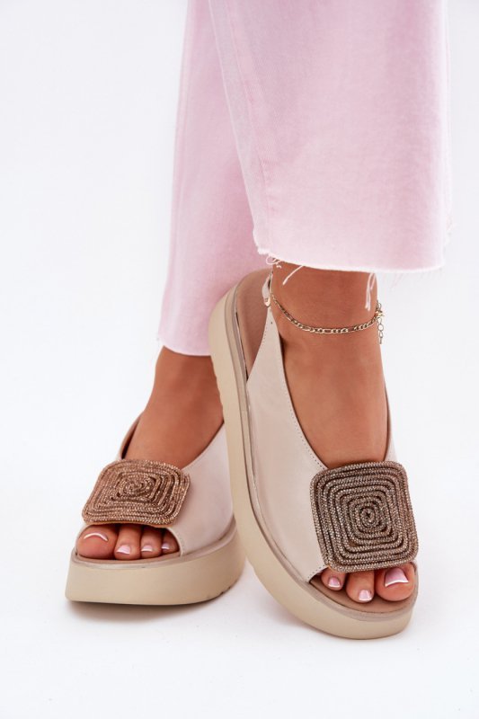 Sandały Model Zazoo 1786 Beige Perła - Step in style