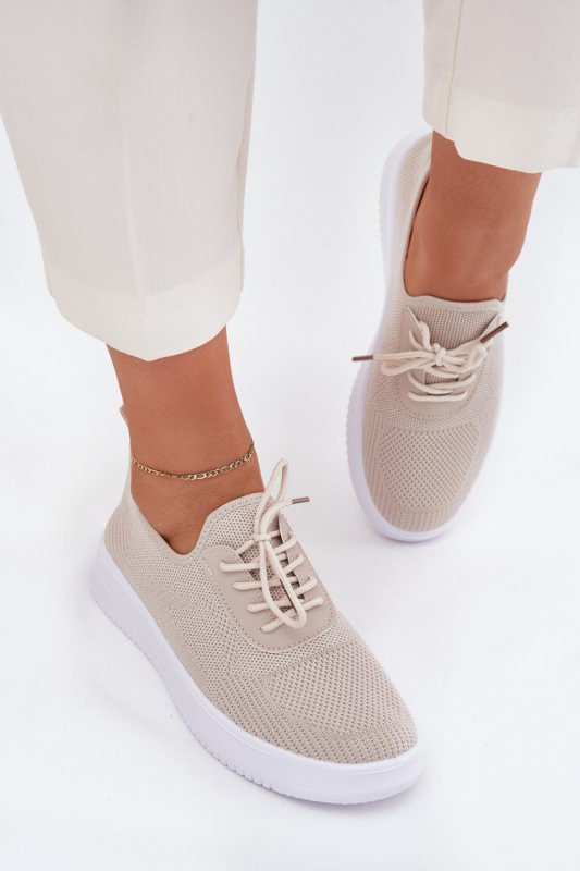 Buty Sportowe Model Kalyra NB722 Beige - Step in style