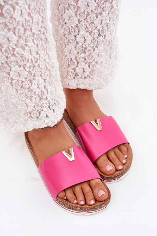 Sandał Klapki Model Vessira AM247 Fuksja - Step in style