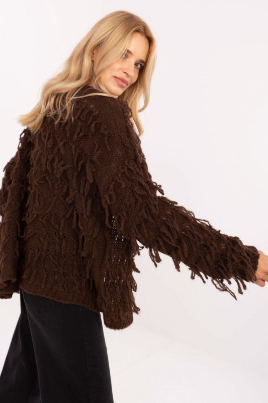 Sweter Kardigan Model MI-SW-1308.21 Brown - Rue Paris