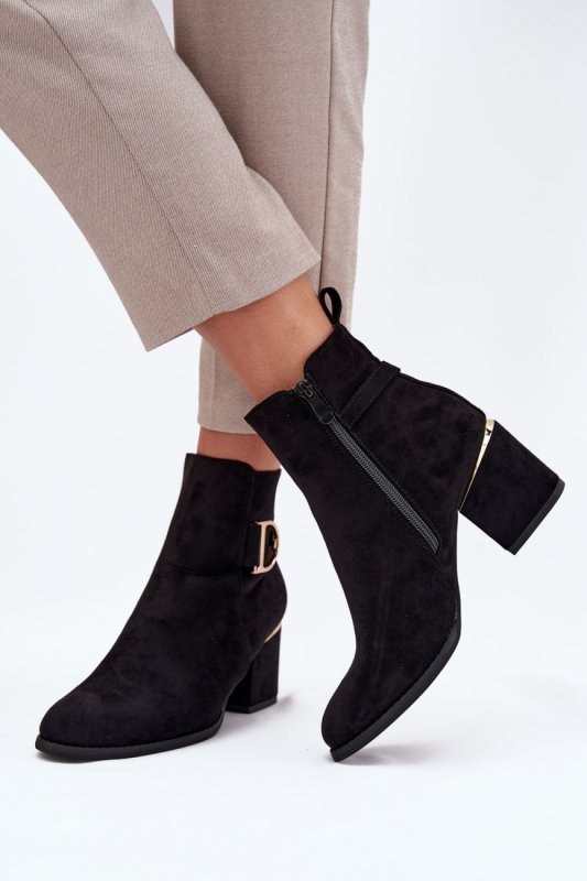 Botki Model Ambrine 0-625 Black - Step in style