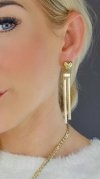goldene Ohrringe aus Edelstahl
