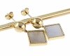 goldene Ohrringe aus Edelstahl