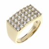 Goldring 18,60 mm. vergoldete Verlobung Xuping