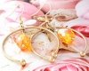 goldene Ohrringe aus Edelstahl