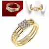 Goldring 18,60 mm. vergoldete Verlobung Xuping
