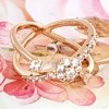 Goldring 17,00 mm. vergoldete Verlobung Xuping