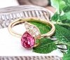 Goldring 18,00 mm. vergoldete Verlobung Xuping