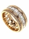 Goldring 18,60 mm. vergoldete Verlobung Xuping