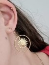 goldene Ohrringe aus Edelstahl
