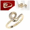Goldring 18,60 mm. vergoldete Verlobung Xuping