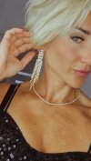 OHRRINGE GOLD LANGE ZIRKONIA HOCHZEIT HOCHZEIT