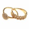 Goldring 18,60 mm. vergoldete Verlobung Xuping