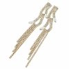 OHRRINGE GOLD LANGE ZIRKONIA HOCHZEIT HOCHZEIT