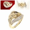 Goldring 18,60 mm. vergoldete Verlobung Xuping