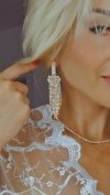 OHRRINGE GOLD LANGE ZIRKONIA HOCHZEIT HOCHZEIT
