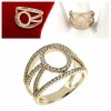 Goldring 18,60 mm. vergoldete Verlobung Xuping