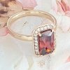 Goldring 17,00 mm. vergoldete Verlobung Xuping
