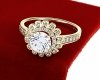 Goldring 18,60 mm. vergoldete Verlobung Xuping