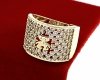 Goldring 17,00 mm. vergoldete Verlobung Xuping