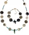 Set Gold Stahl Chirurgische Halskette Armband & Bein Armband Stein