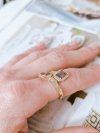 Goldring 18,60 mm. vergoldete Verlobung Xuping