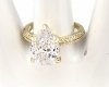 Goldring 18,60 mm. vergoldete Verlobung Xuping