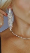 OHRRINGE GOLD LANGE ZIRKONIA HOCHZEIT HOCHZEIT