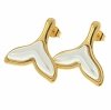 goldene Ohrringe aus Edelstahl
