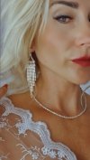 OHRRINGE GOLD LANGE ZIRKONIA HOCHZEIT HOCHZEIT