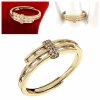 Goldring 18,60 mm. vergoldete Verlobung Xuping