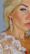 OHRRINGE GOLD LANGE ZIRKONIA HOCHZEIT HOCHZEIT