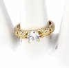 Goldring 18,60 mm. vergoldete Verlobung Xuping