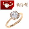 Goldring 18,60 mm. vergoldete Verlobung Xuping