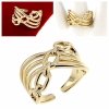 Goldring 17,00 mm. vergoldete Verlobung Xuping