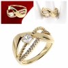 Goldring 18,60 mm. vergoldete Verlobung Xuping