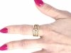 Goldring 17,00 mm. vergoldete Verlobung Xuping